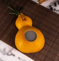天然葫芦茶漏烙画梅兰竹菊茶具工艺品摆件