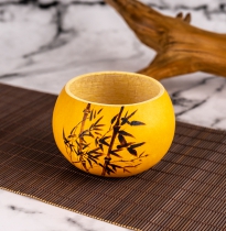 天然葫芦茶漏烙画梅兰竹菊茶具工艺品摆件2