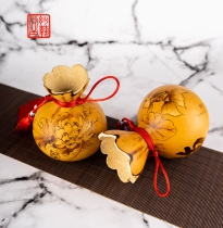 葫芦福袋子钱袋手工烙画储物挂件摆件